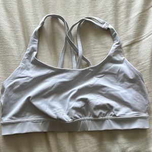 Lululemon White Energy Bra, size 12